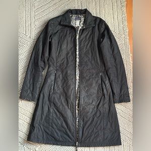 Vintage Patagonia Coat Women Black Quilted 3/4 Length - Excellent Condition